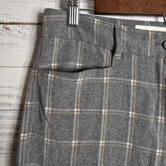 Talbots Women Size 6 Checkered Ankle Dress Pants With Pockets - Picture 2 of 5